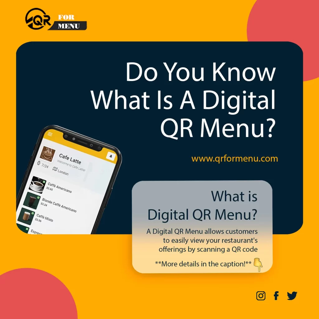 what is a digital qr menu